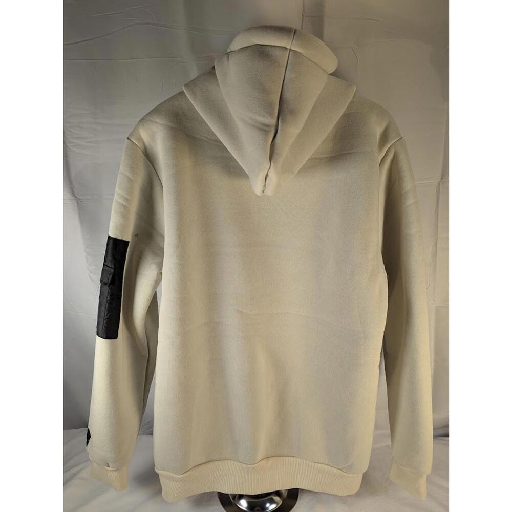 Crooks & Castles Heavyweight Sherpa Full Zip Hoodie XL – Cream/Black – New - Picture 10 of 12